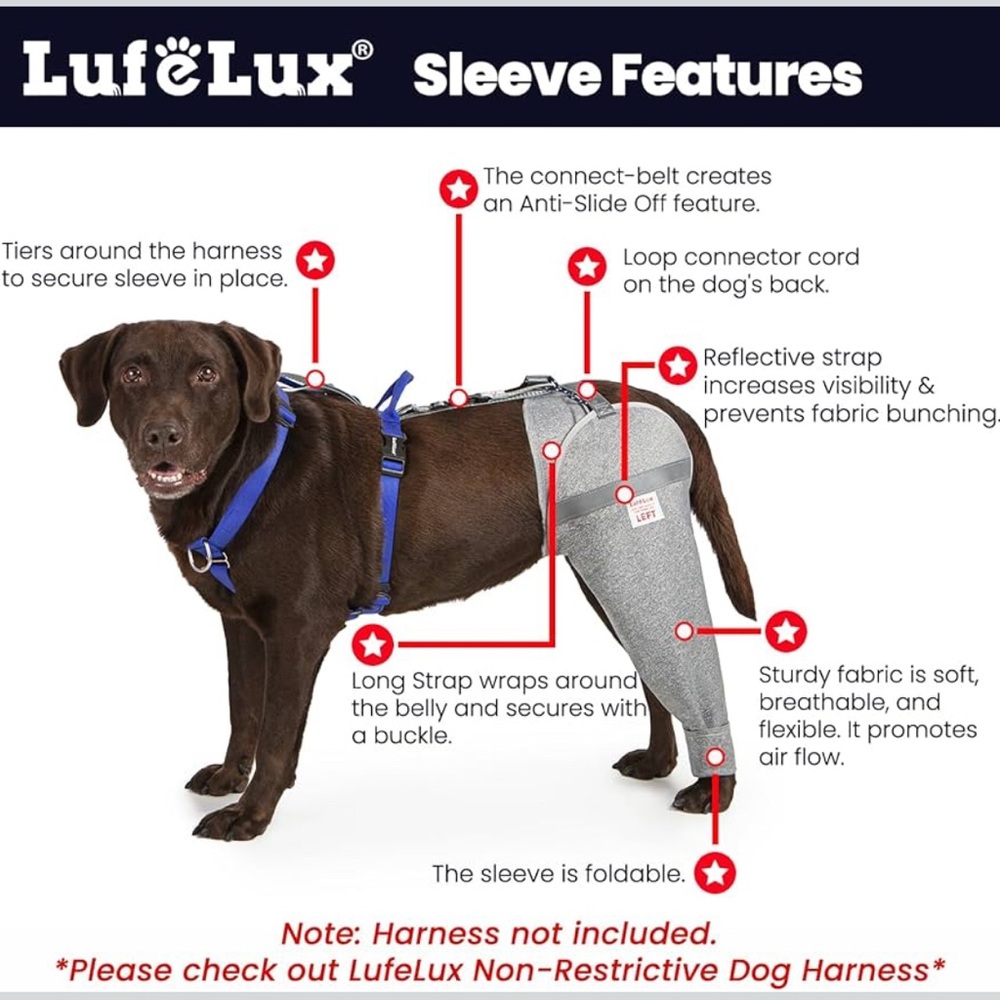 Dog Leg Sleeve for Stop Licking & Post-Surgery Recovery Protects Injured Legs